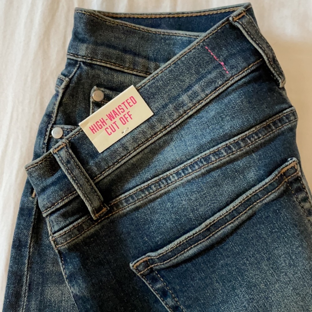 NWT PINK high waisted cut off jean shorts - Picture 2 of 4